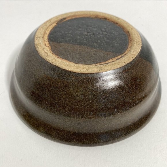 Dan Eash Pottery PA Handmade Soup Cereal Brown Glazed Stoneware Bowl 6in - Picture 5 of 8